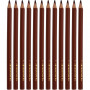 Crayons de Couleur Colortime, brun, L: 17,45 cm, mine 5 mm, JUMBO, 12 pièce/ 1 Pq.
