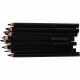 Crayons de Couleur Colortime, noir, L: 17,45 cm, mine 5 mm, JUMBO, 12 pièce/ 1 Pq.
