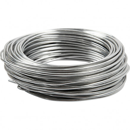 fil aluminium argent 1mm, Bobine 200 mètres fil alu argent