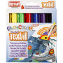 Couleurs textiles Playcolor, ass. couleurs, L : 14 cm, 6 pièces / 1 pk, 5 g