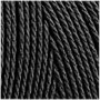 Ficelle de coton, noir, L: 315 m, ép. 1 mm, Qualité fine 12/12, 220 gr/ 1 boule
