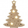 Figurine en carton avec lumière intégrée, arbre de Noël, H : 27 cm, profondeur 4 cm, L : 21,5 cm, 1 pc.