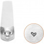 Tampon relief, Coeur, dim. 3 mm, L: 65 mm, 1 pièce