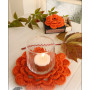 Pumpkin Blossom by DROPS Design - Patron de Bougeoir en forme de Rose au Crochet