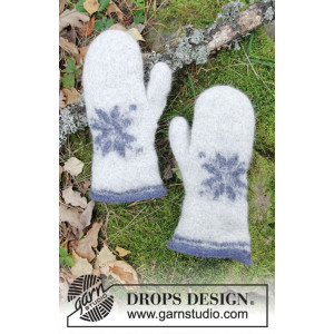 Pattes de glace par DROPS Design - Patron de moufles tricotées Tailles S-L
