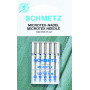 Schmetz Aiguille Microtex pour Machine à Coudre 130/705 H-M Taille 60-80 - 5 pces