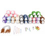 Infinity Hearts Rose Grand Pack Tricot Aiguilles à Tricoter Circulaires 40cm 3kg de Fil - 12x5 couleurs
