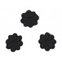 Marqueurs thermocollants Fleur noire 2cm - 3 pcs