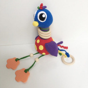 Jouet d'activité autruche de Rito Krea - Patron de crochet pour jouet doux 22cm