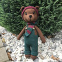 Rito Krea Bruno Teddy Bear - Modèle de Peluche Douce au Crochet Ourson 24cm
