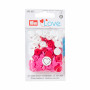 Prym Love Color Snaps Boutons-pression en plastique Cœur 12,4mm Ass. Rouge/Rose/Blanc - 30 pcs