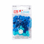 Prym Love Color Snaps Boutons-pression en plastique Étoile 12,4mm Ass. Bleu nuances - 30 pcs