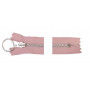 YKK Zipper Aluminium Fixed w/Ring 35cm 4mm Pink