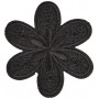 Etiquette thermocollante Fleur Noir 4.5x4cm