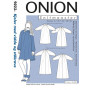 ONION Pattern Plus 9023 Robes avec col large et montant Taille. XL-5XL