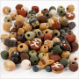 Perles en céramique, ass. de couleurs, dim. 7-18 mm, diamètre intérieur 2-4 mm, 300 gr/ 1 Pq.
