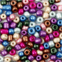 Mélange de perles de rocaille, dimension 4/0, D : 5 mm, 720 g, couleurs métalliques