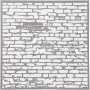 Pochoir, mur de briques, dim. 30,5x30,5 cm, ép. 0,31 mm, 1 flles