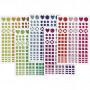 Autocollants mosaïques, ass. de couleurs, d 8-14 mm, 11x16,5 cm, 10 flles/ 1 Pq.