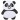 Sticker thermocollant Panda debout 5.6x6.8cm