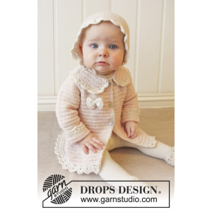 Contes du Printemps par DROPS Design - Modèle de Crochet - Robe Bébé  tailles 0/6 mois - 3/4 ans 
