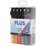 Marqueur Plus Colour, ass. couleurs, L : 14,5 cm, trait 1-2 mm, 18 pcs/1 pk, 5,5 ml