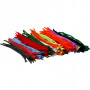 Cure-pipes, épaisseur 5-12 mm, L: 30 cm, 500 mixtes, couleurs assorties 
