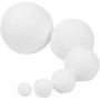 Boule d'ouate, blanc, d 12+15+20+30+40+50 mm, 240 pièce/ 1 Pq.