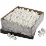 Boules et oeufs en polystyrène, taille 1.5-6.1 cm, 550 pcs, blanc
