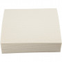 Chiffon carré, taille 17x19,5 cm, blanc brut, 20pcs.