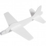Avion en Mousse Plastifiée, L: 11,5-19cm, l: 11-17,5cm, 50 pces, blanc