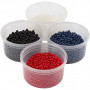 Pearl Clay®, noir, bleu, rouge, 1 set, 3x25+38 g