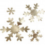Flocon de neige, or, d 3+5+8+10 cm, 350 gr, 16 pièce/ 1 Pq.