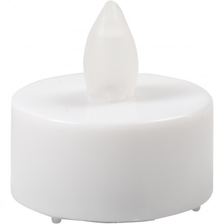Bougies chauffe-plat LED, blanc, H: 35 mm, d 38 mm, 24 pièce/ 1 Pq. 