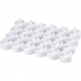 Bougies chauffe-plat LED, blanc, H: 35 mm, d 38 mm, 24 pièce/ 24 Pq.