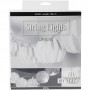 Guirlande de LED avec abat-jours, blanc, rond, H: 55 mm, L: 100 cm, d 75 mm, 1 pièce