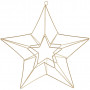 Décoration à suspendre, laiton, étoile, dim. 34x30 cm, 1 pièce