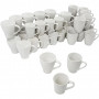 Tasses, blanc, H: 7-10 cm, 48 pièce/ 48 boîte