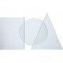 Plaques de verre, dim. 8x6 cm, ép. 3 mm, 10 pièce/ 1 boîte