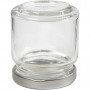 Pot de rangement en verre, H: 6,5 cm, D: 5,7 cm, 12 pièces, transparent 