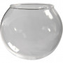 Pot en verre - sphérique, transparent, d 8 cm, diamètre intérieur 5 cm, 4 pièce/ 1 Pq.
