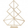 Sapin de Noël géométrique en bois, H: 60 cm, L: 47 cm, 1 pièce