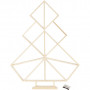 Sapin de Noël géométrique en bois, H: 60 cm, L: 47 cm, 1 pièce