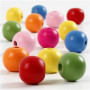 Perles en Bois, Ø12mm, dimension trou 2,5-3mm, 500g, couleurs assorties