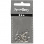 Perles à écraser, D : 2 mm, 50 pcs, argent sterling