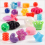 Perles En Plastique Différentes Formes, dimension 6-20mm, dimension trou 1,5-6mm, 700ml
