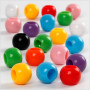 Perles de poney, D: 10mm, dimension trou 4,5mm, 700ml, couleurs assorties
