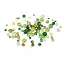 Perles à Facettes, dimension 4-12mm, dimension trou 1-2,5mm, 250g, nuances vertes