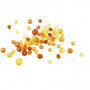 Mix de Perles à Facettes, jaune (32227), dim. 4-12 mm, diamètre intérieur 1-2,5 mm, 250 gr/ 1 Pq.