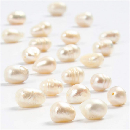 Perles d'Eau Douce, dimension 4mm, dimension trou 1mm, 40 cm, nacre 